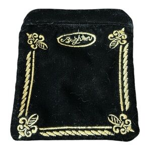 Brighton Black Velvet Dust‎ Bag Gold Embroidery